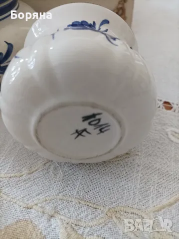 Ръчно декорирана португалска бяла керамика , снимка 7 - Сервизи - 49673476