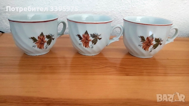Ретро порцеланови чаши за кафе, произведени в България, снимка 6 - Чаши - 51535023