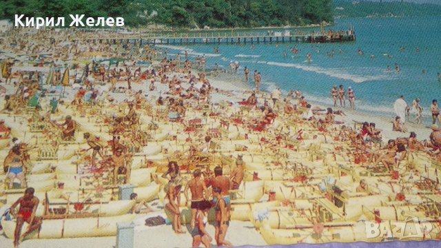 ЗЛАТНИ ПЯСЪЦИ ИЗГЛЕД Стара РЯДКА БЪЛГАРСКА СОЦ ПОЩЕНСКА КАРТИЧКА ТЕМА КУРОРТИ МОРЕ ПЛАЖ НРБ 32451, снимка 2 - Филателия - 38675590