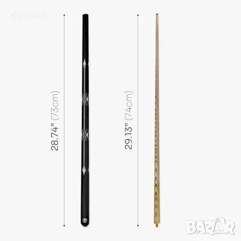 Щека за снукър/билярд Jonny 8 Ball WHITE SPEAR 145 см, 2 части, връх 9,5 мм, снимка 5 - Други спортове - 51419269