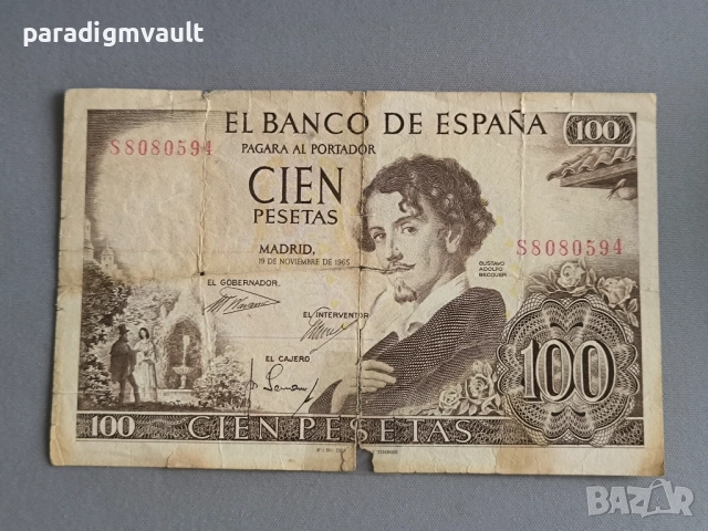 Банкнота - Испания - 100 песети | 1965г.