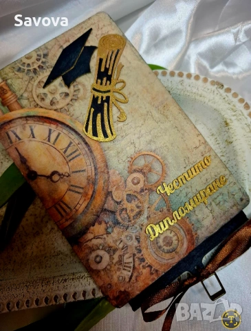 Дървена картичка за пари Честито дипломиране II