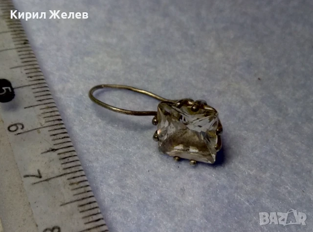 КЛАСИЧЕСКИ МОДЕЛ СКЪПОЦЕННА СРЕБЪРНА ОБЕЦА СРЕБРО 925 с ЮВЕЛИРНО ФАСЕТИРАН МОЙСАНИТ 24375, снимка 7 - Обеци - 50535942