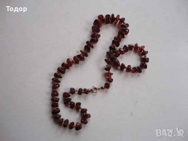 Страхотно колие гердан балтийски кехлибар 3, снимка 3 - Колиета, медальони, синджири - 52838904