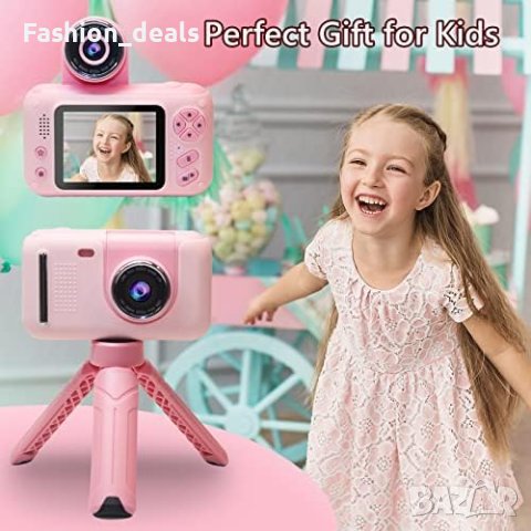 Нов Цифров Детски фотоапарат за деца момичета 1080P HD видеокамера 3-12 години, снимка 6 - Други - 41385758