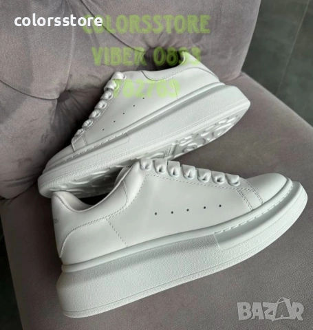 Дамски бели кецове Alexander McQueen/BR139D, снимка 1 - Маратонки - 45931584