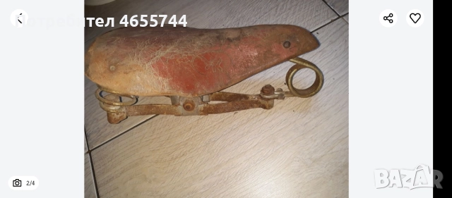 Стара кожена седалка , снимка 2 - Антикварни и старинни предмети - 52938635