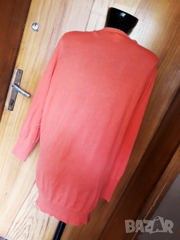 Прасковено оранжева тънка жилетка ХЛ , снимка 2 - Жилетки - 34078448