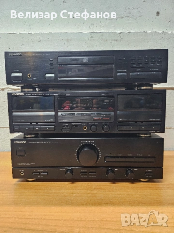 Kenwood Hi-Fi система – CD Player, Double Cassette Deck и Stereo Amplifier