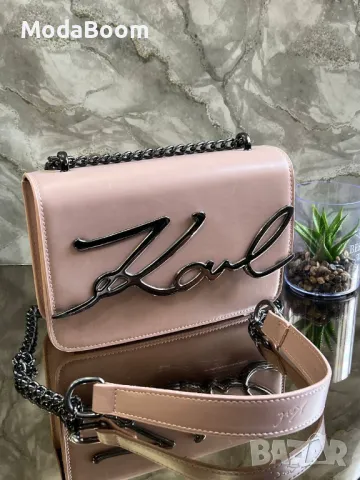 Karl Lagerfeld розова дамска чанта 