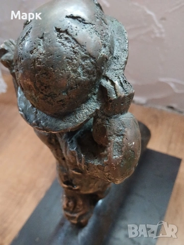 Бронзова пластика "Миньорче" Италия, снимка 7 - Антикварни и старинни предмети - 53730667