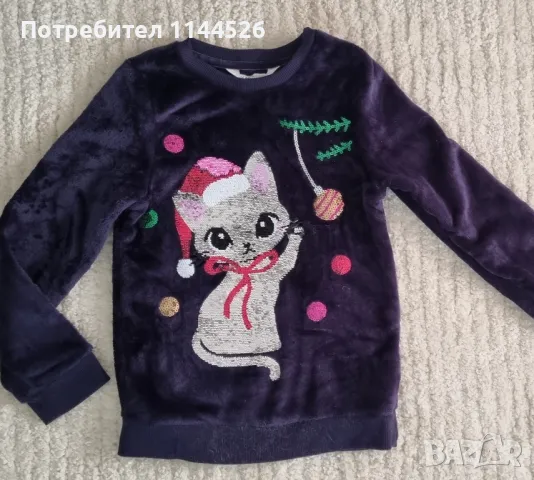 Сет блуза и пола, блясък и пайети, H&M, 6-8г., снимка 4 - Детски комплекти - 47717547
