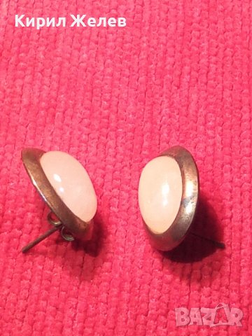 РЕТРО БРОНЗОВИ ОБЕЦИ С ЕСТЕСТВЕН БЯЛ ОПАЛ ВИНТИДЖ СТАРИННИ МАЙСТОРСКИ ОБЕЦИ 20504, снимка 13 - Антикварни и старинни предмети - 34369398