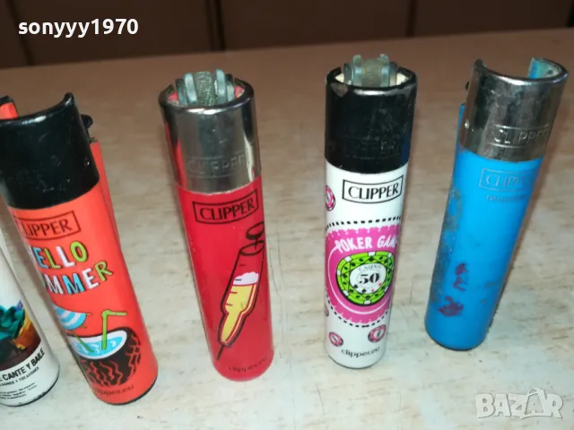 CLIPPER ЛОТ 4-КОЛЕКЦИОНЕРСКИ ЗАПАЛКИ 10БР 2312241241, снимка 4 - Колекции - 48441166