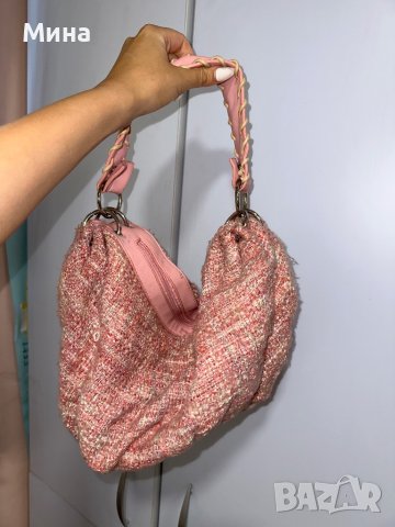 Розова платнена чанта