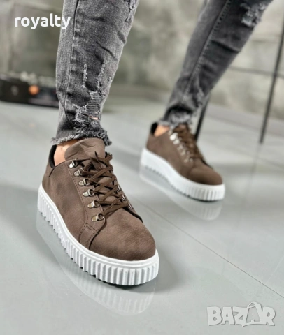 Кафяви Мъжки Маратонки 40-44 Номер с Кутия Нови , снимка 2 - Маратонки - 53231744