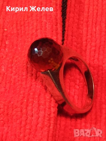 Galdini 925 МАРКОВ СКЪПОЦЕНЕН СРЕБЪРЕН ПРЪСТЕН СРЕБРО 925 Част От КОМПЛЕКТ с ФАСЕТИРАН ГРАНАТ 34452, снимка 18 - Пръстени - 39568972