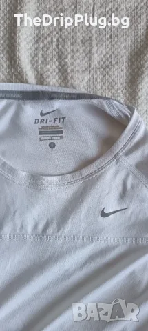 Nike Dri Fit дамска тениска размер S бяла, снимка 2 - Тениски - 55806499