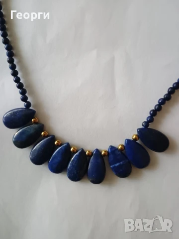 Колие с лапис лазули, снимка 5 - Бижутерийни комплекти - 51026310