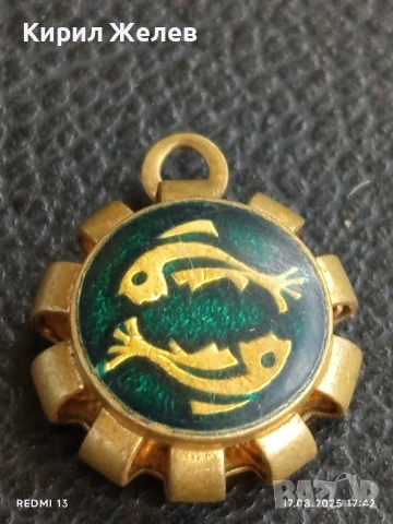 ВИНТИДЖ МЕДАЛЬОН С ЗОДИАКАЛЕН ЗНАК РИБИ НА ДЖИЙН ДИКСЪН 17443, снимка 2 - Колиета, медальони, синджири - 51394344