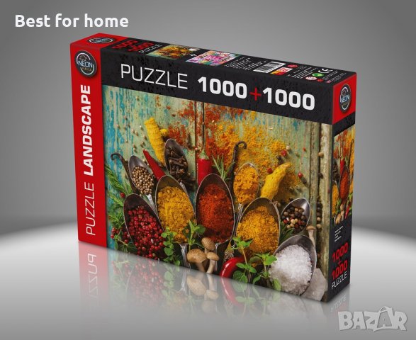 Двоен луксоен пъзел от Neon puzzle 1000+ 1000 части, снимка 4 - Пъзели - 39311271