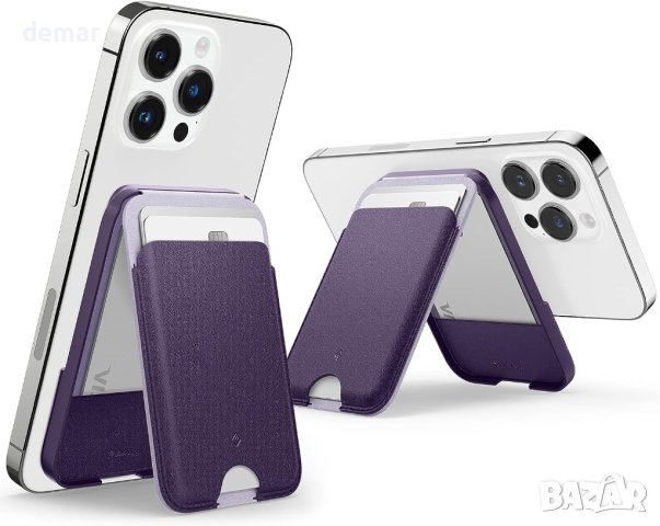 Неплъзгащ се силиконов държач и стойка за магнитни карти за iPhone 14 13 12 11