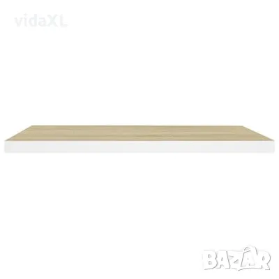 vidaXL Окачени стенни рафтове, 2 бр, дъб и бял, 80x23,5x3,8 см, МДФ（SKU:326580）, снимка 4 - Други - 49242227