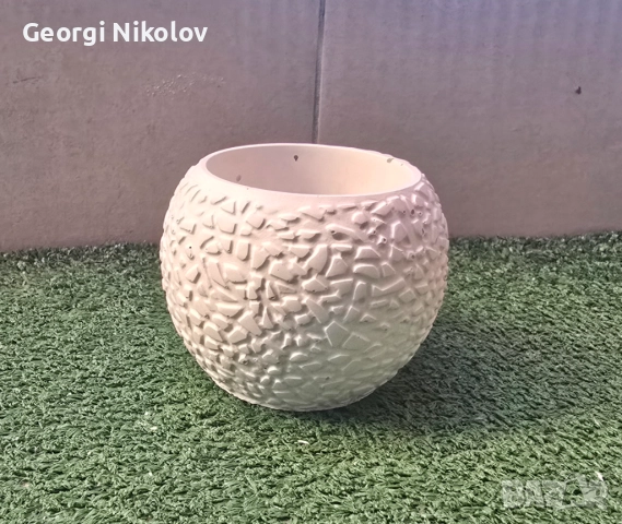 Гипсокерамични кашпи и отливки ръчна изработка, снимка 6 - Декорация за дома - 52139769