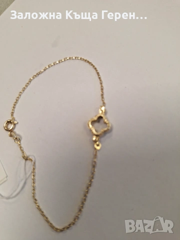 Злтна гривна 0.76гр 14к, снимка 2 - Гривни - 53765605