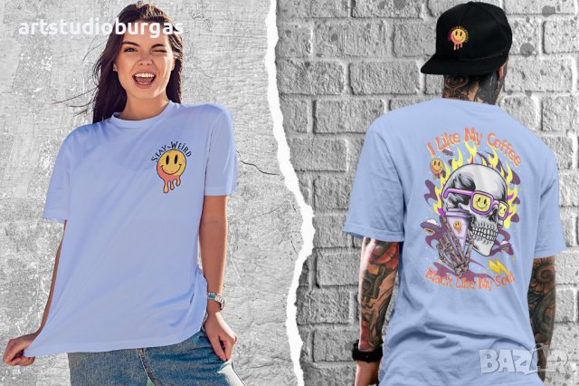 ТЕНИСКА УНИСЕКС I LIKE MY COFFEE BLACK LIKE MY SOUL, снимка 8 - Тениски - 41357866