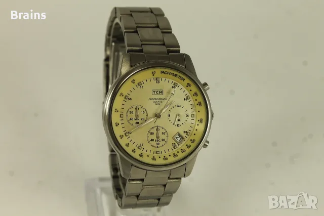 Мъжки Стоманен Часовник TCM Quartz Chronograph Germany, снимка 3 - Мъжки - 55736716