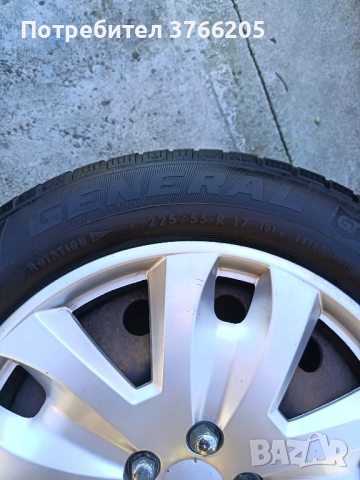 17ки железни джанти със зимни гуми 5х107, снимка 3 - Гуми и джанти - 52415885