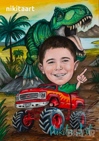 Карикатури по поръчка ръчно рисувани, снимка 3 - Картини - 45829916