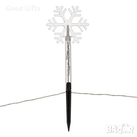 Коледни лампи Снежинки, Студено бяло, 24см, снимка 3 - Лед осветление - 42742236