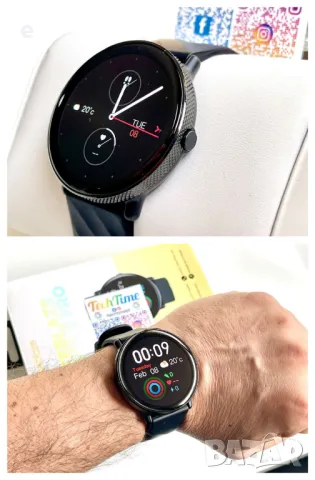 Смарт часовник Zeblaze GTR 3 Pro,Разговори,Водоустойчив AMOLED, 1.43'' Черен НОВ, снимка 3 - Смарт часовници - 47948669