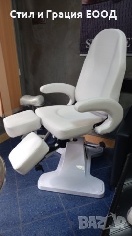Стол за педикюр 112 - бял/сив/черен, снимка 2 - Педикюр и маникюр - 41122471