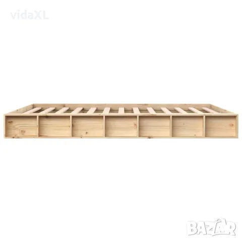 vidaXL Рамка за легло 160x200 см масивно дърво, снимка 5 - Спални и легла - 56148054