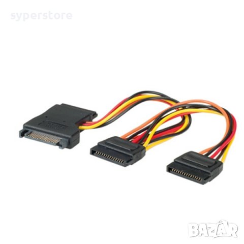 Захраннващ кабел PSU S-ATA - 3xS-ATA, Roline SS301149, снимка 1 - Друга електроника - 39355970