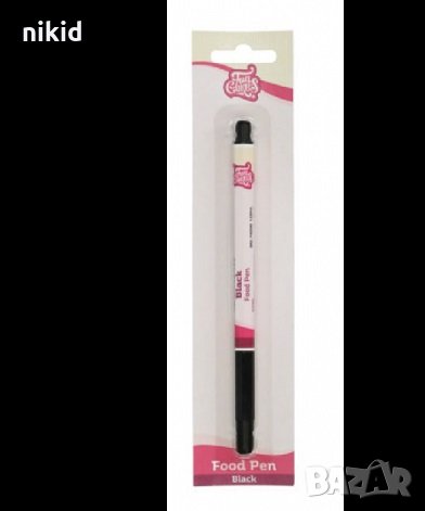 funcakes Маркер Флумастер писалка черен сладкарска боя хранителен за надпис торта бисквитки, снимка 3 - Други - 33799280