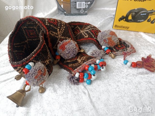Стар Гердан празничен за 🐎, кон, магаре,муле,hand made- ръчно изтъкан,арт,винтидж,ретро, снимка 12 - Други стоки за животни - 41773065