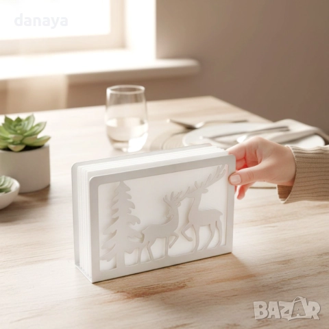 6136 Коледна поставка за салфетки Елени Салфетник, снимка 2 - Декорация за дома - 52672070