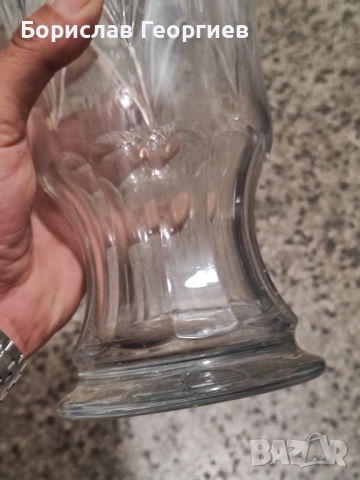 Българска кристална ваза, снимка 4 - Вази - 51983288