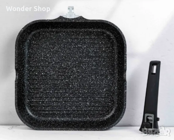 тиган грил с капак Bohmann, 28x28x5.5см., лят алуминий, снимка 1