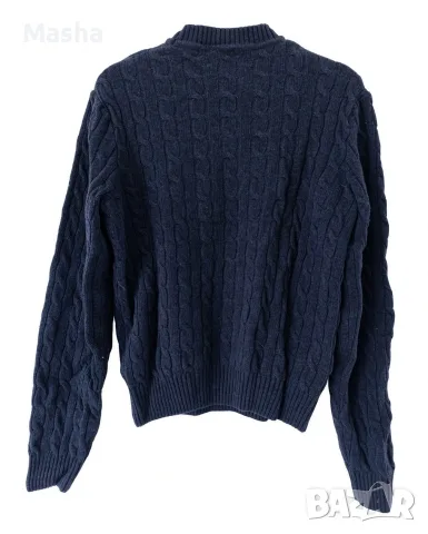 Тъмносин вълнен пуловер Magasin du Nord (Размер M) – 100% Lambswool / Made in Italy, снимка 2 - Блузи с дълъг ръкав и пуловери - 56178529
