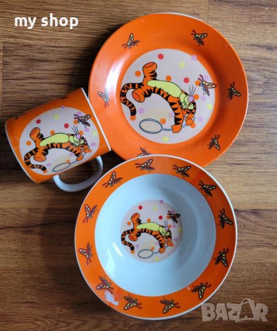 Нов!Порцеланов детски сервиз от 3 части , снимка 2 - Прибори, съдове, шишета и биберони - 38755966