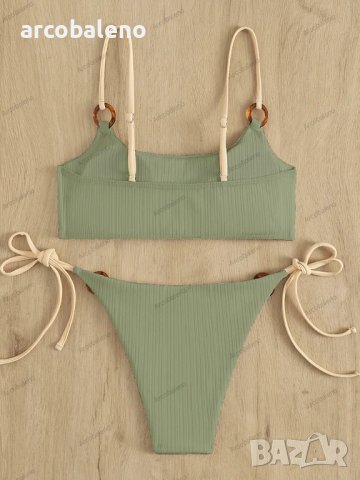 Дамски едноцветен секси бански костюм в модерен стил, 2цвята, снимка 9 - Бански костюми - 41352382