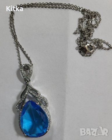 Колие с висулка с камък топаз, снимка 4 - Колиета, медальони, синджири - 28103279