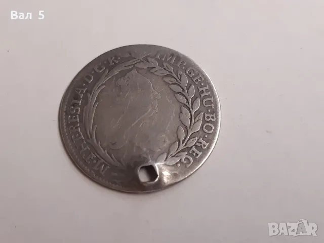 20 кройцера 1765 г МАРИЯ ТЕРЕЗИЯ , Австрия . Сребро