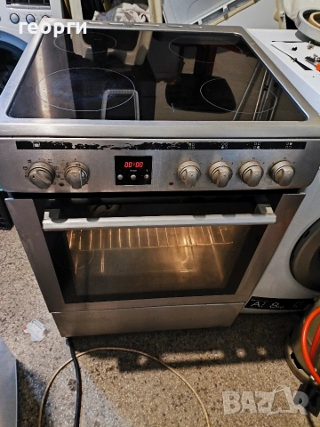 Готварска печка Finlux FLCM 6000A IX, клас A, 65 л. обем, 8 функции, керамичен плот, инокс