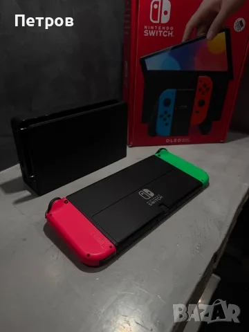 КАТО НОВО Nintendo Switch OLED + Pokemon Violet, снимка 5 - Nintendo конзоли - 56041175